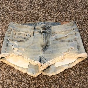 NWT American Eagle low rise stretch shortie shorts